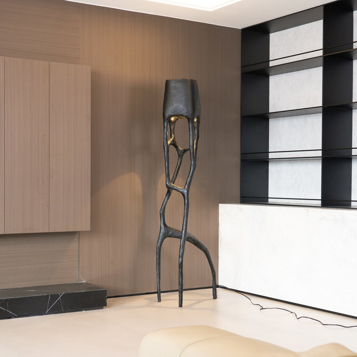 Brutalist Tree Sculpture Floor Lamp