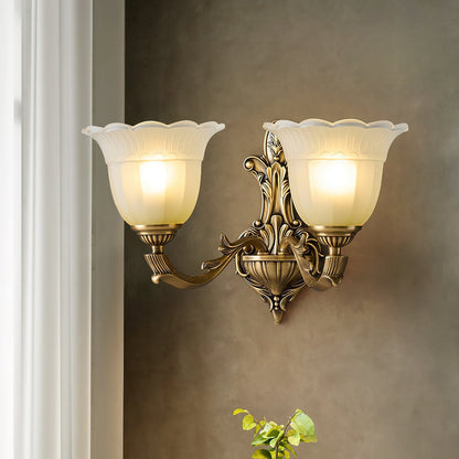 Bloom Flower Brass Sconce