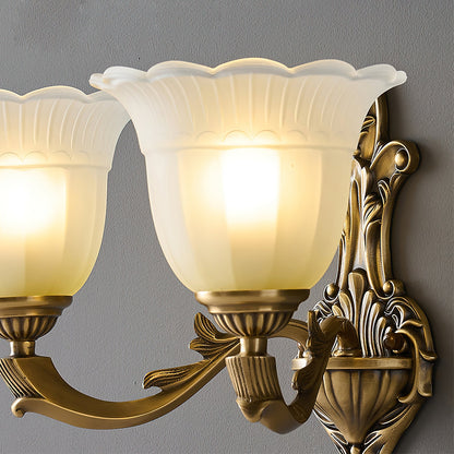 Bloom Flower Brass Sconce