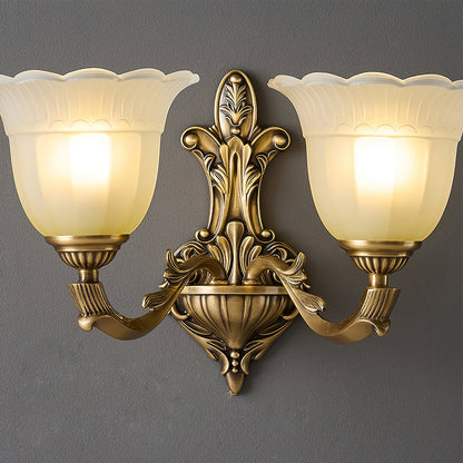 Bloom Flower Brass Sconce