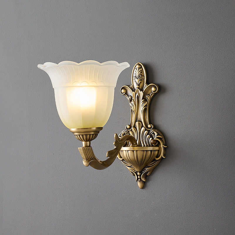 Bloom Flower Brass Sconce