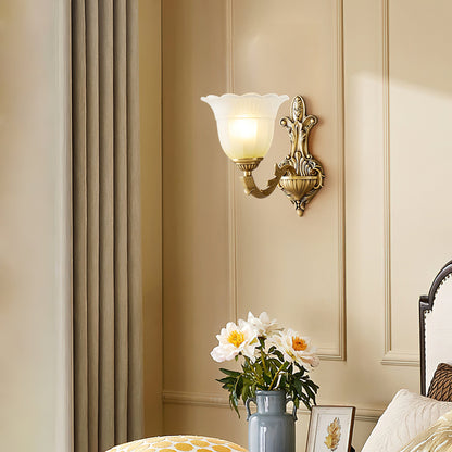 Bloom Flower Brass Sconce