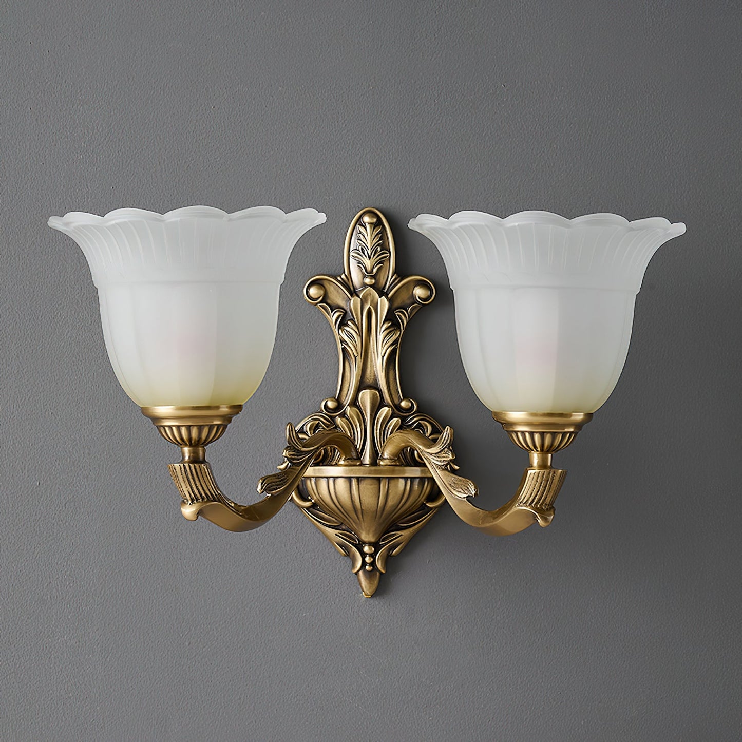 Bloom Flower Brass Sconce
