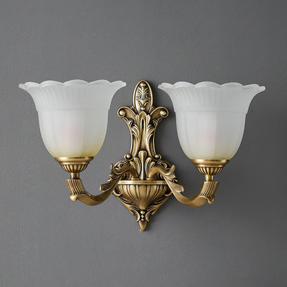 Bloom Flower Brass Sconce