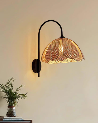 Rattan Wall Lamp 15.7 Inch