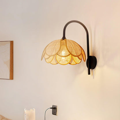 Rattan Wall Lamp 15.7 Inch