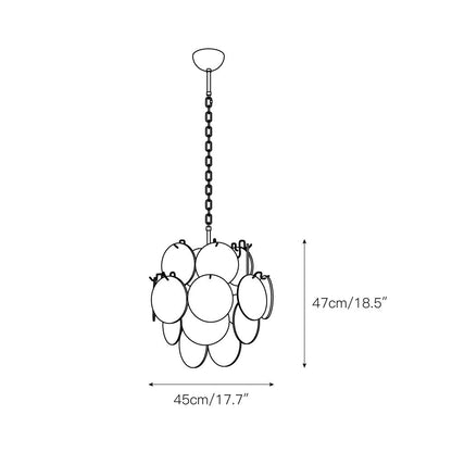 Blue Vistosi Disc Chandelier