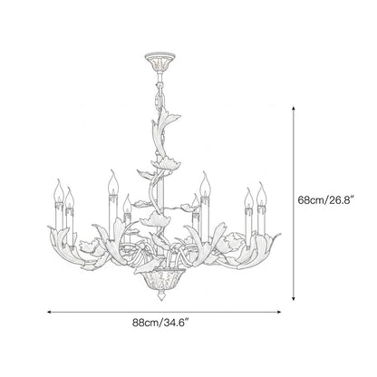 Borgia Brass Chandelier