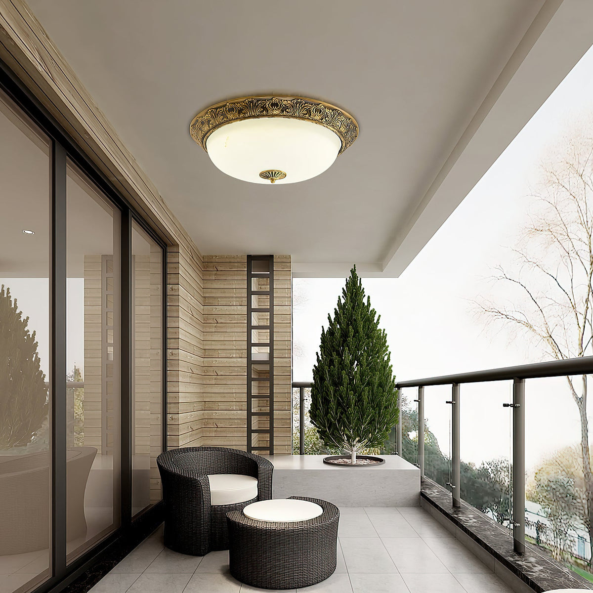 Brahm Flush Ceiling Lamp