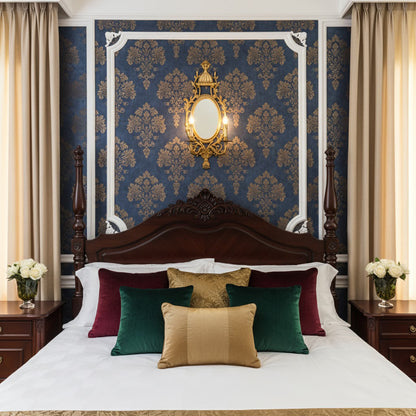 Brass Carved Mirror Wall Lamp