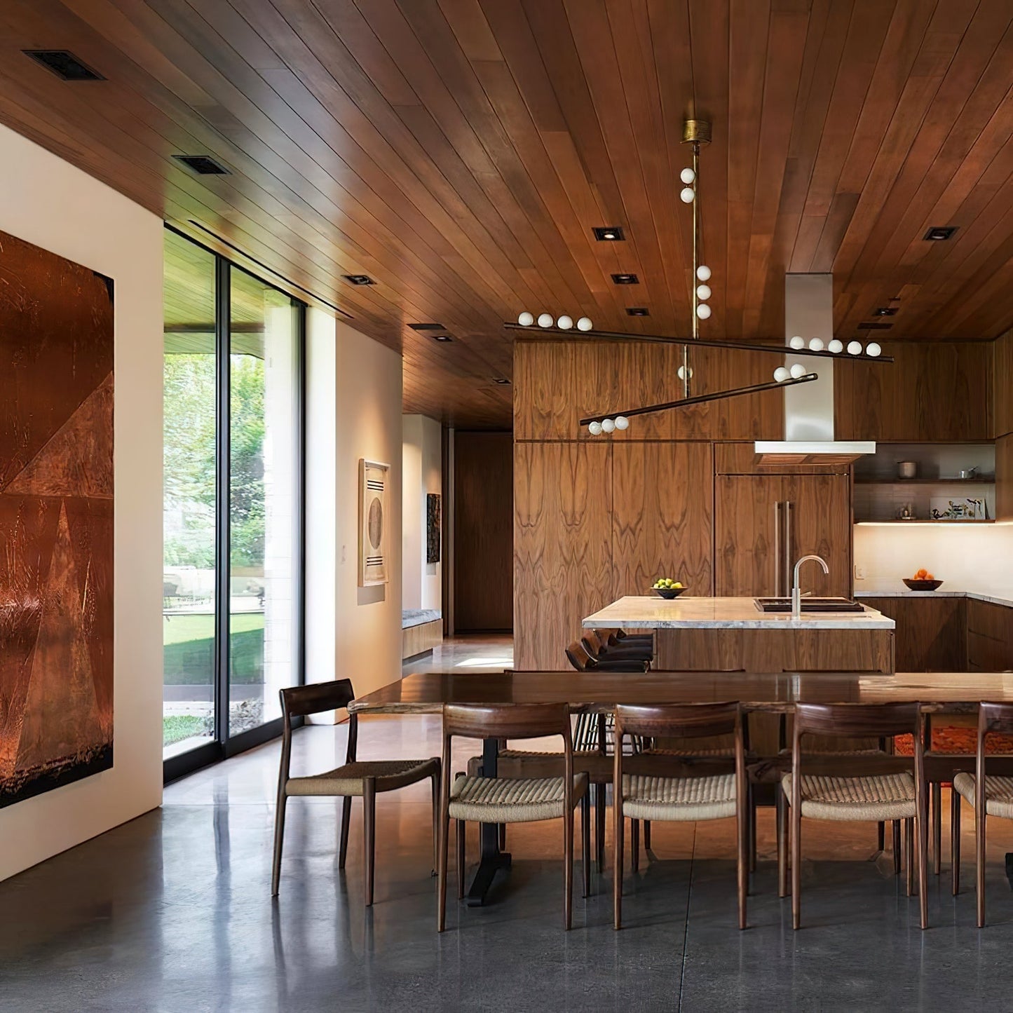 Brass Drop System Chandelier