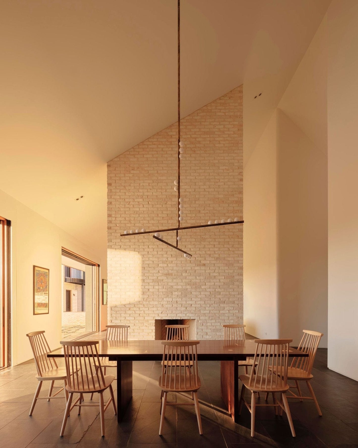 Brass Drop System Chandelier