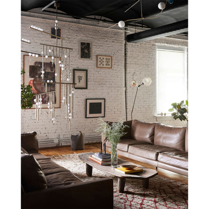 Brass Drop System Chandelier