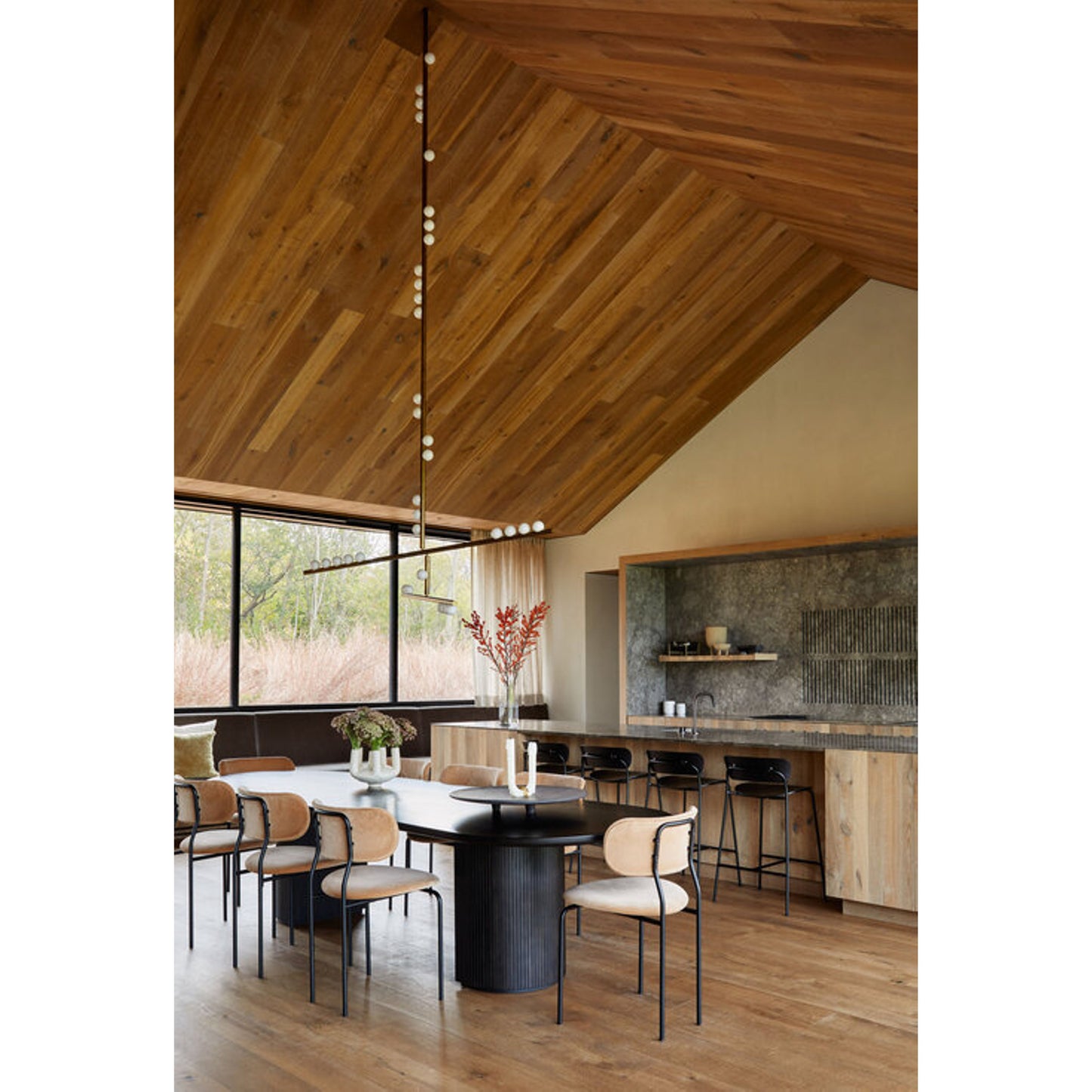 Brass Drop System Chandelier