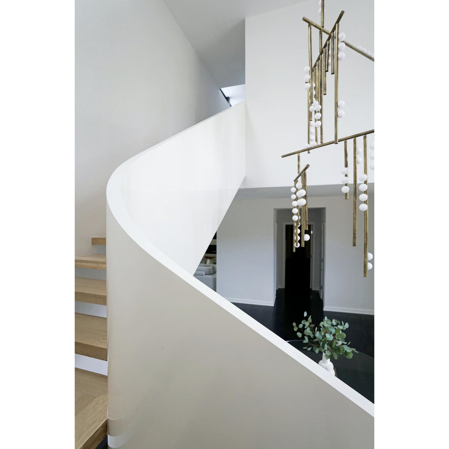 Brass Drop System Chandelier