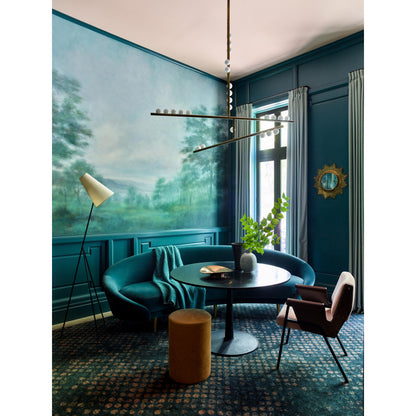 Brass Drop System Chandelier