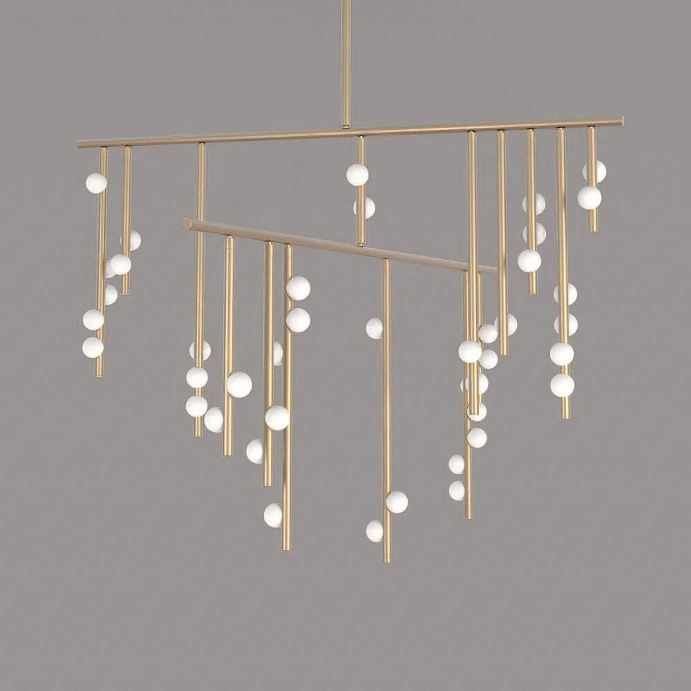 Brass Drop System Chandelier