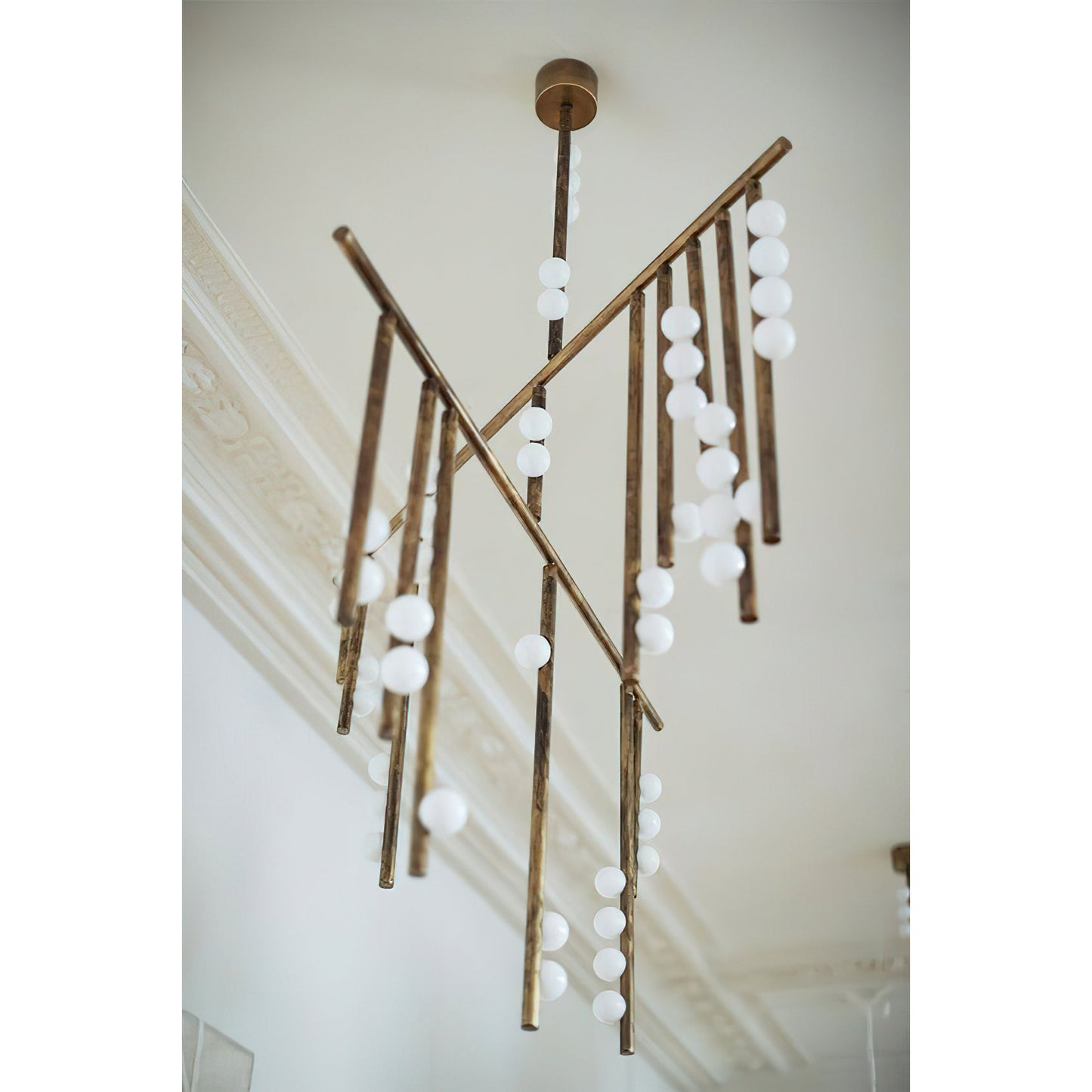 Brass Drop System Chandelier