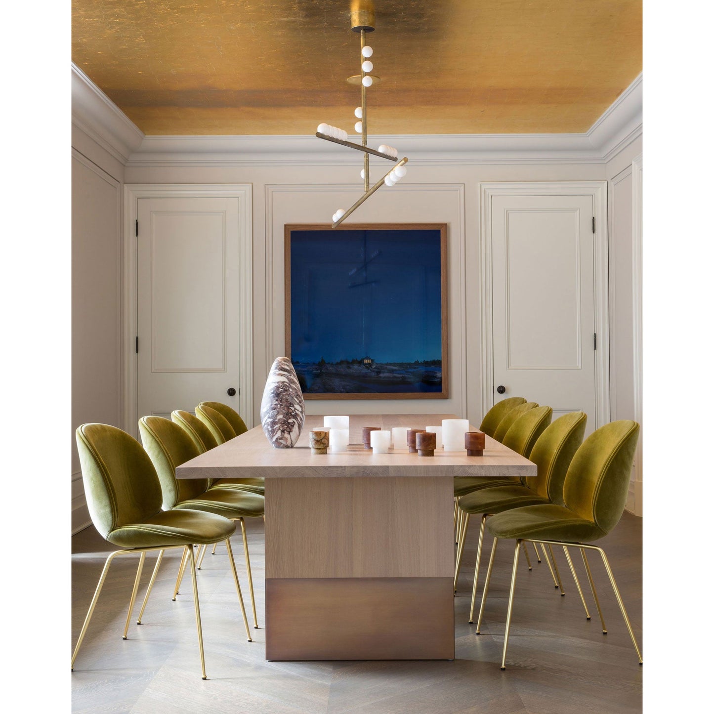 Brass Drop System Chandelier