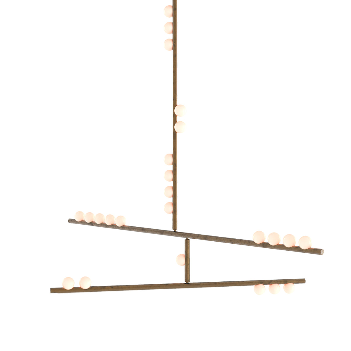 Brass Drop System Chandelier