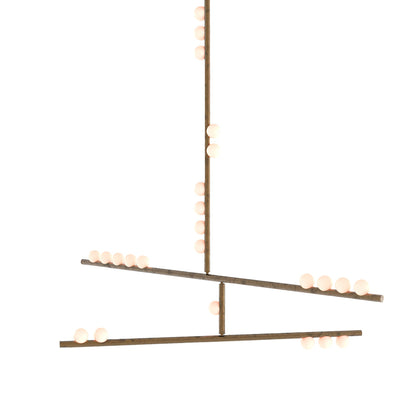 Brass Drop System Chandelier