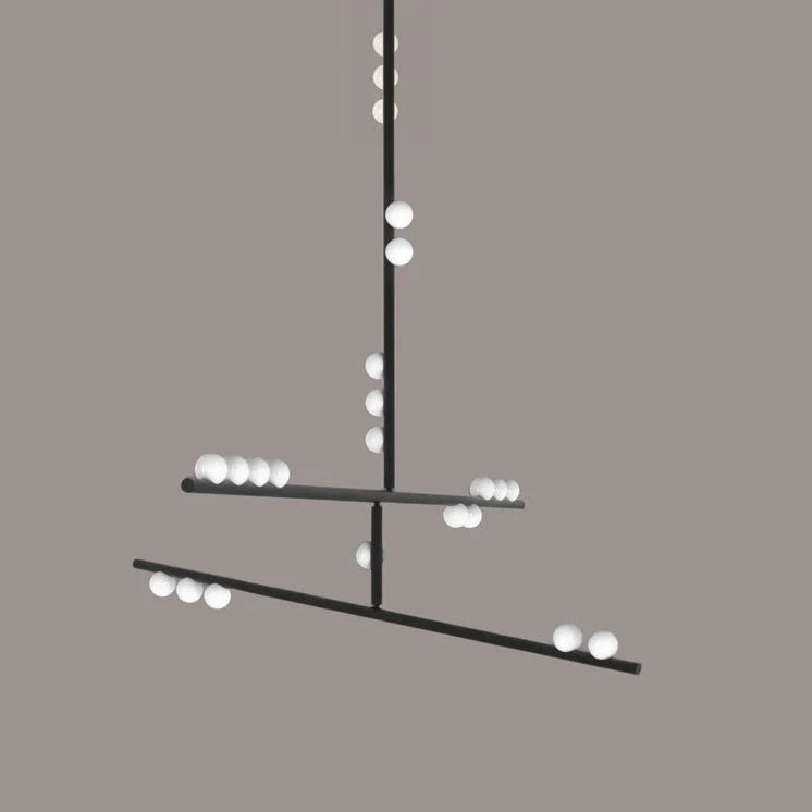 Brass Drop System Chandelier