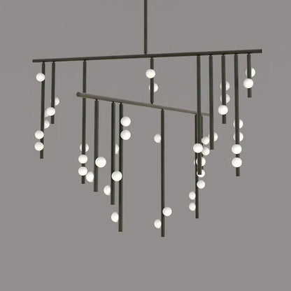 Brass Drop System Chandelier
