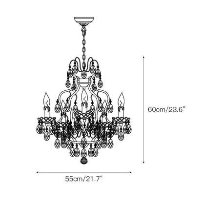 Brass Scrolls Chandelier