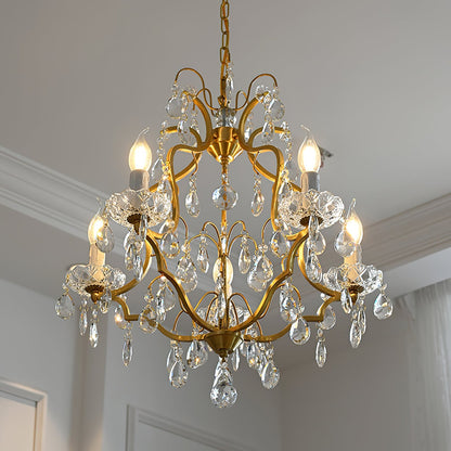 Brass Scrolls Chandelier