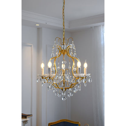 Brass Scrolls Chandelier