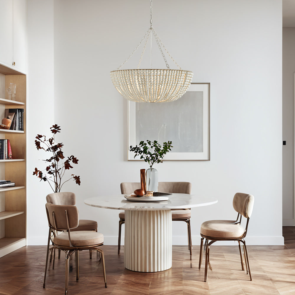 Lana Wood Beaded Chandelier