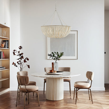Lana Wood Beaded Chandelier