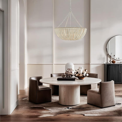 Lana Wood Beaded Chandelier