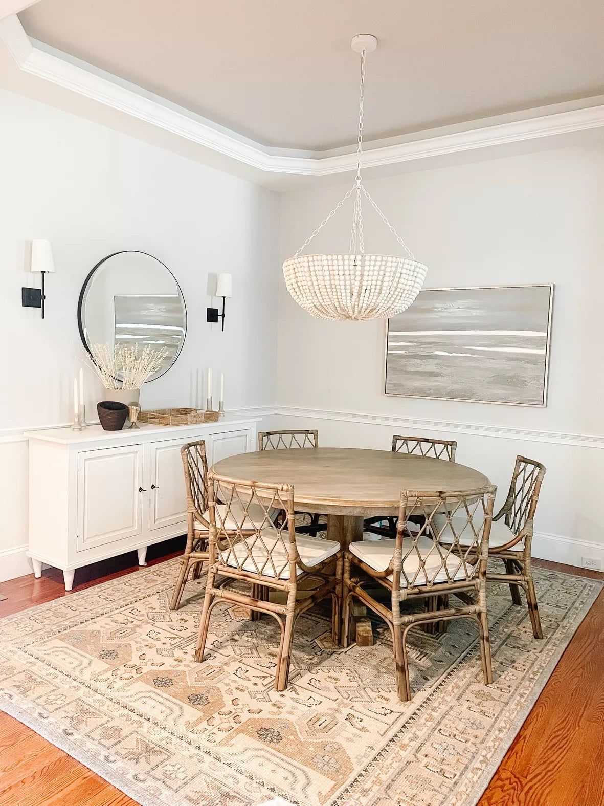 Lana Wood Beaded Chandelier
