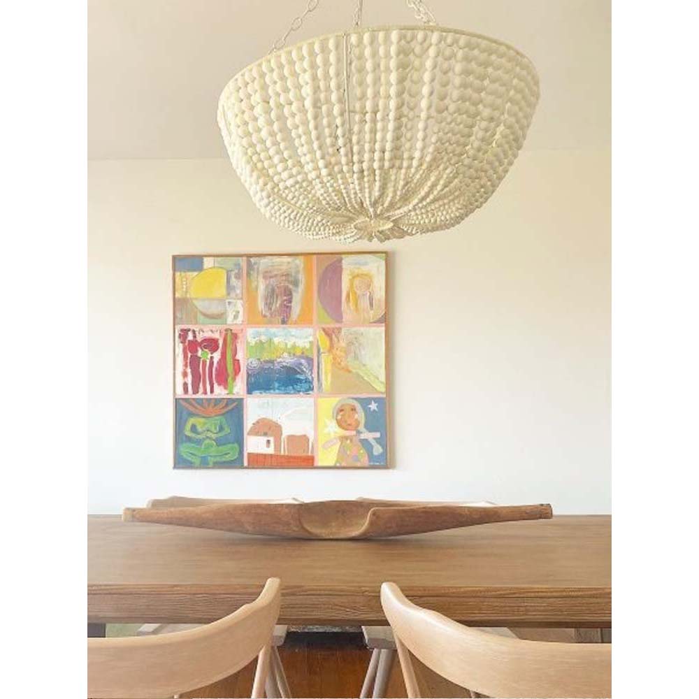Lana Wood Beaded Chandelier
