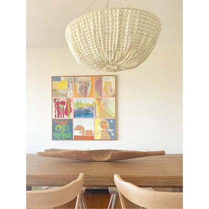 Lana Wood Beaded Chandelier