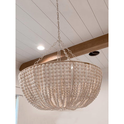 Lana Wood Beaded Chandelier