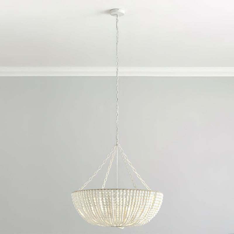 Lana Wood Beaded Chandelier