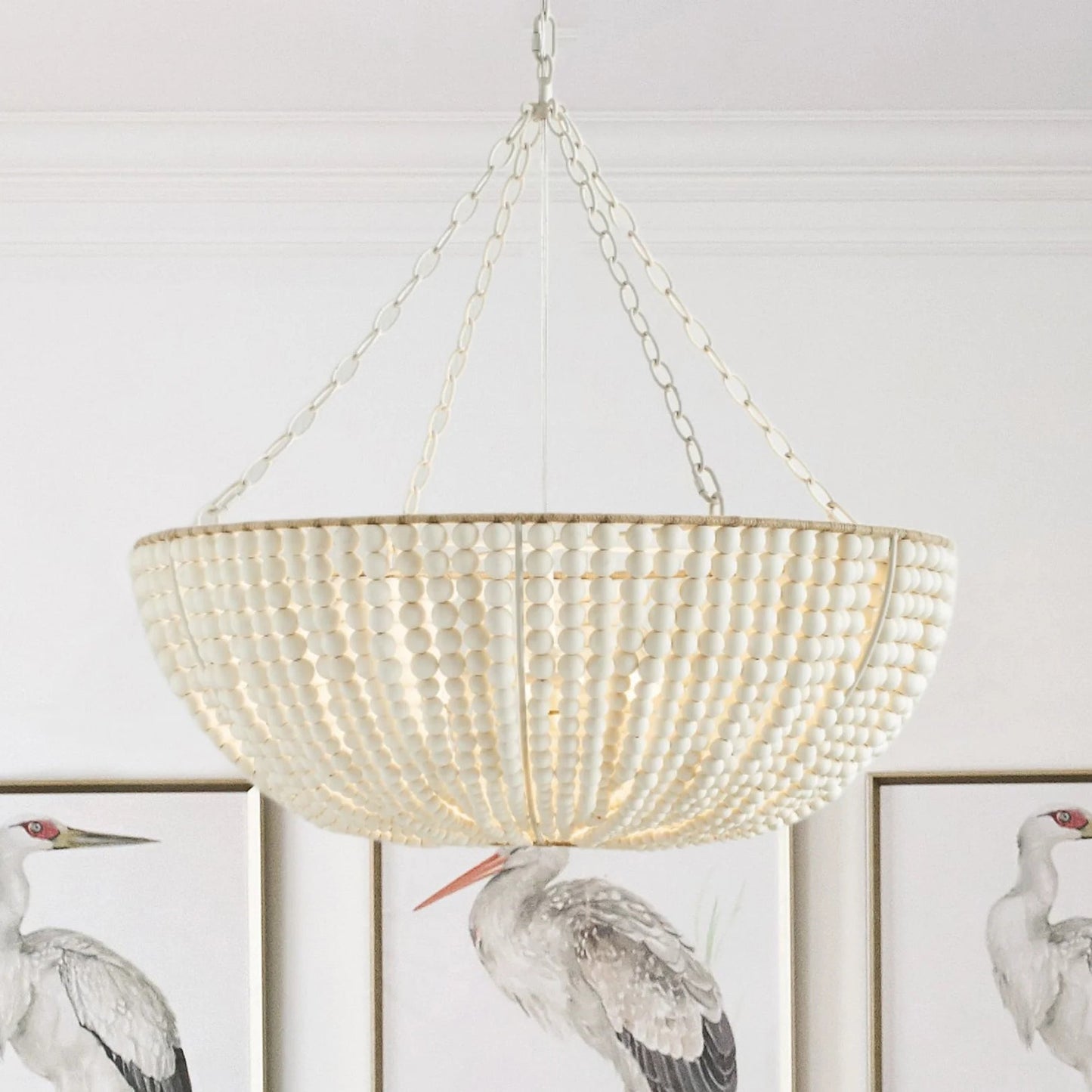 Lana Wood Beaded Chandelier