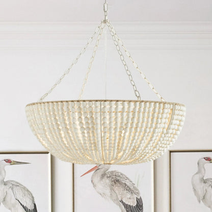 Lana Wood Beaded Chandelier