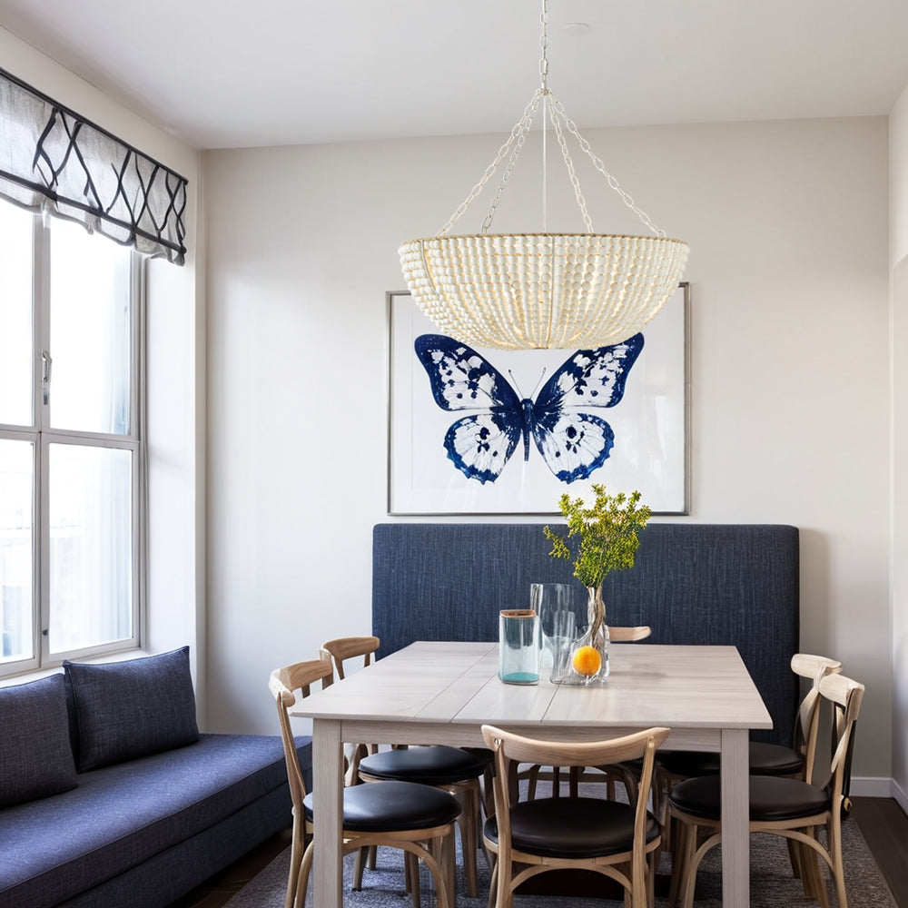 Lana Wood Beaded Chandelier