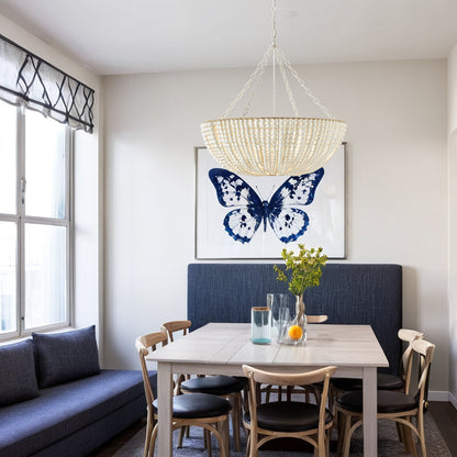 Lana Wood Beaded Chandelier