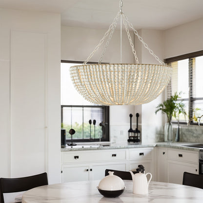 Lana Wood Beaded Chandelier