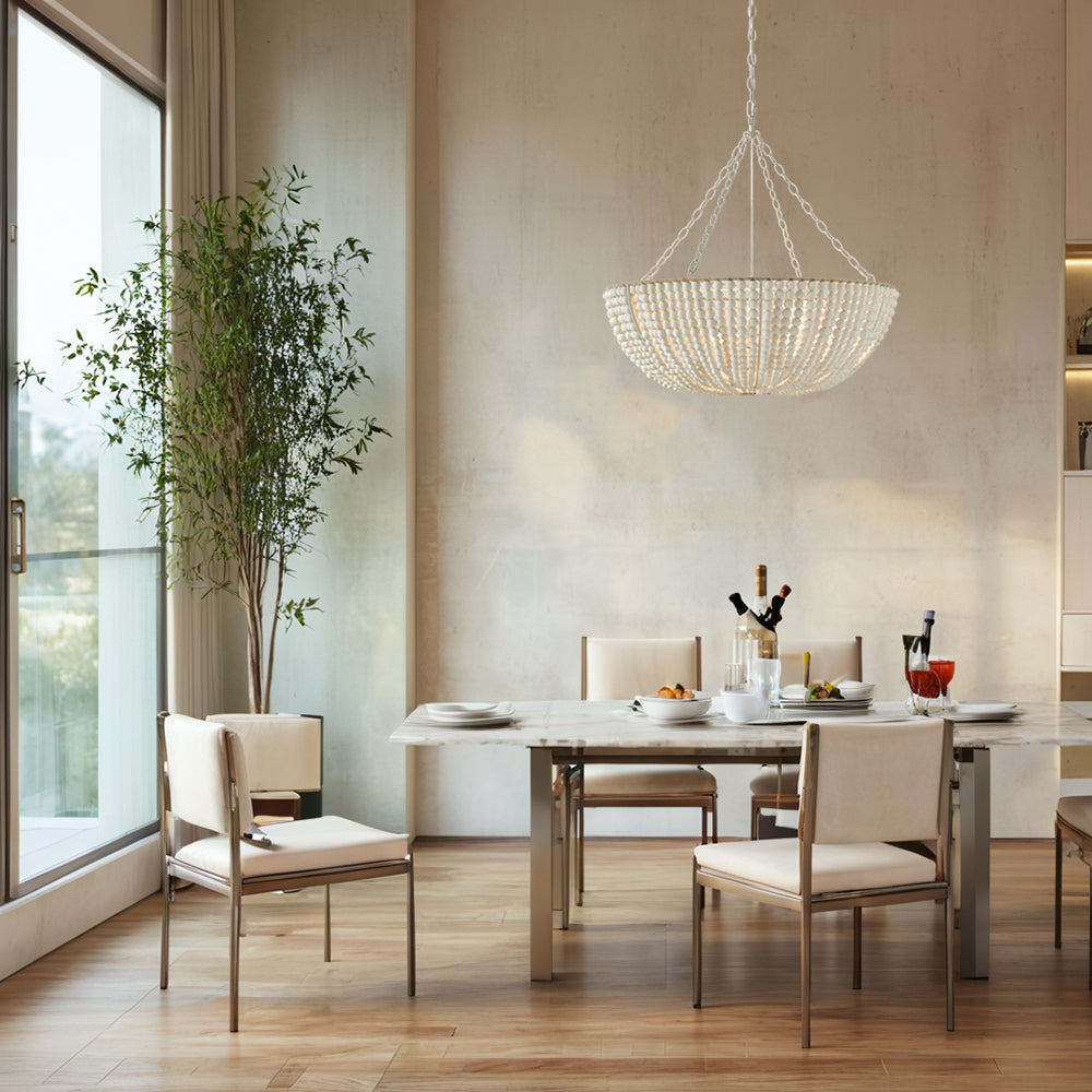 Lana Wood Beaded Chandelier
