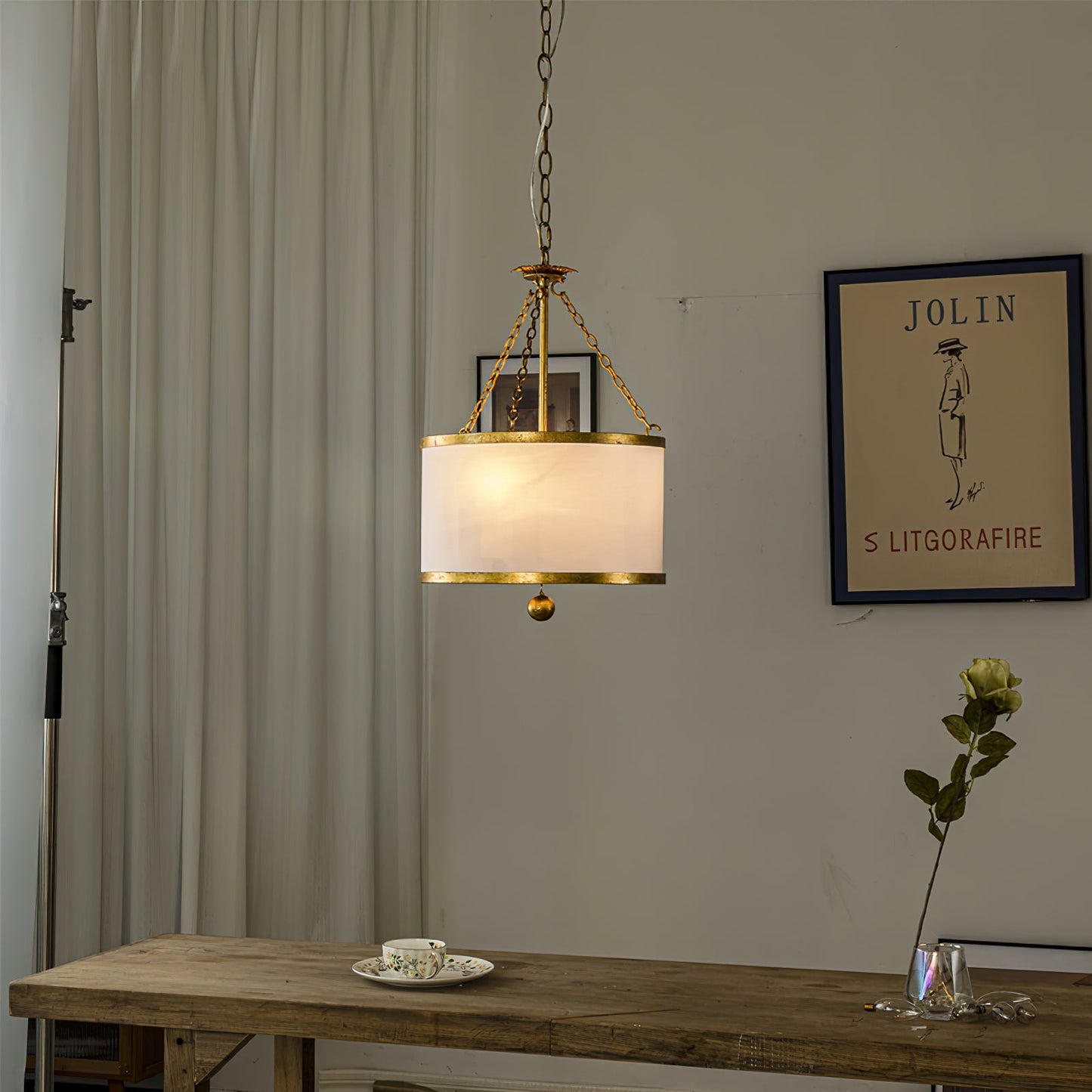 Broche Drum Pendant Lamp