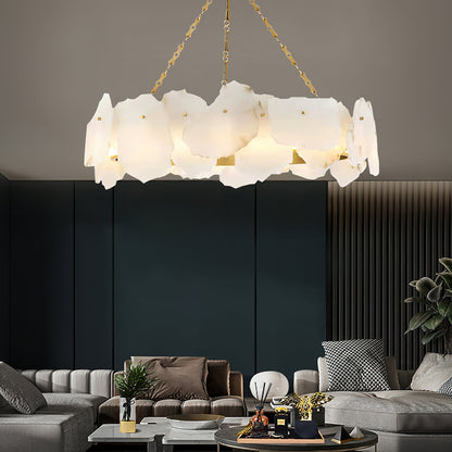 Burton Marble Round Chandelier