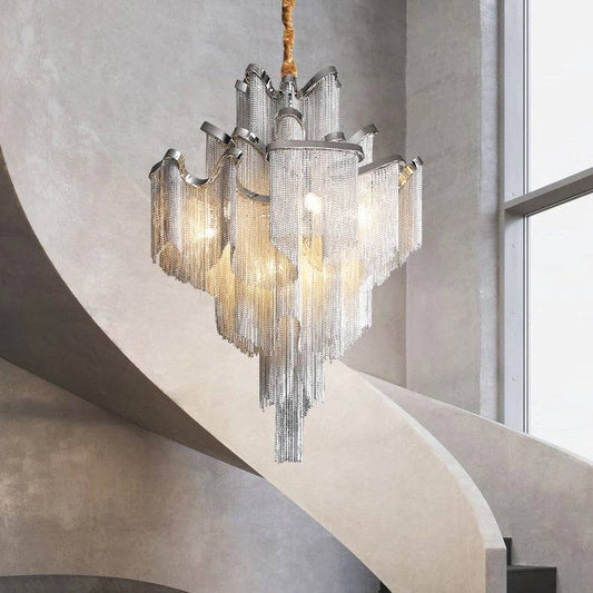 Cadena Metal Tassel Chandelier