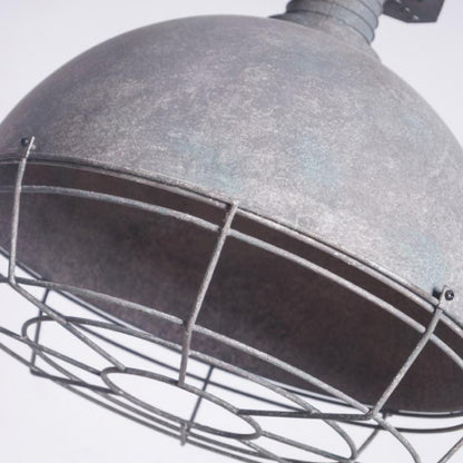 Caged Industrial Metal Pendant Light