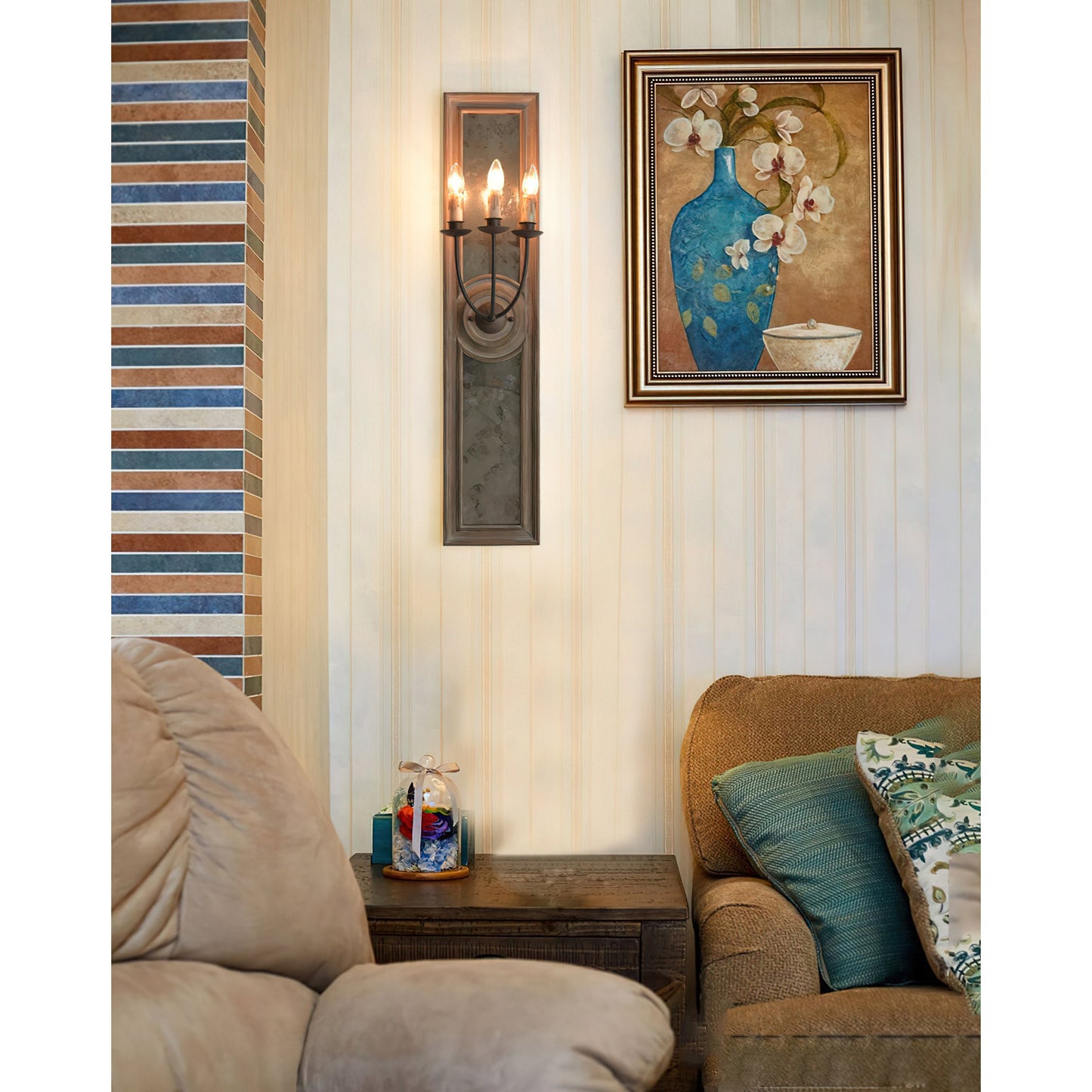 Candle 3-Light Mirrored Sconce