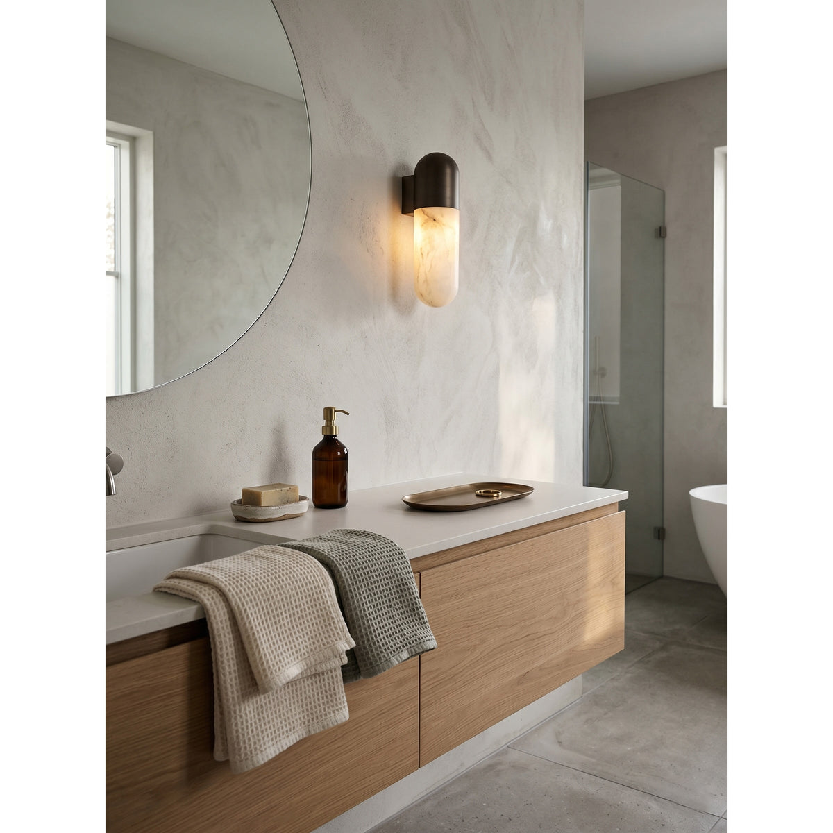 Capsule Alabaster Wall Lamp